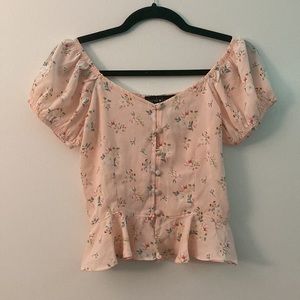 derek heart floral top